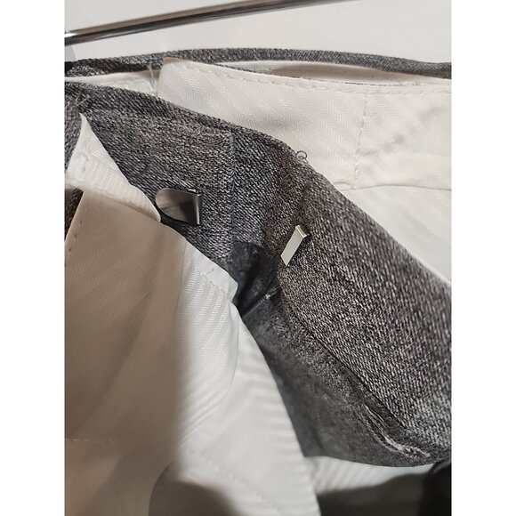 Size 42 MENS Adjustable waist band expandable Dress Pants gray long flat front - Picture 6 of 9